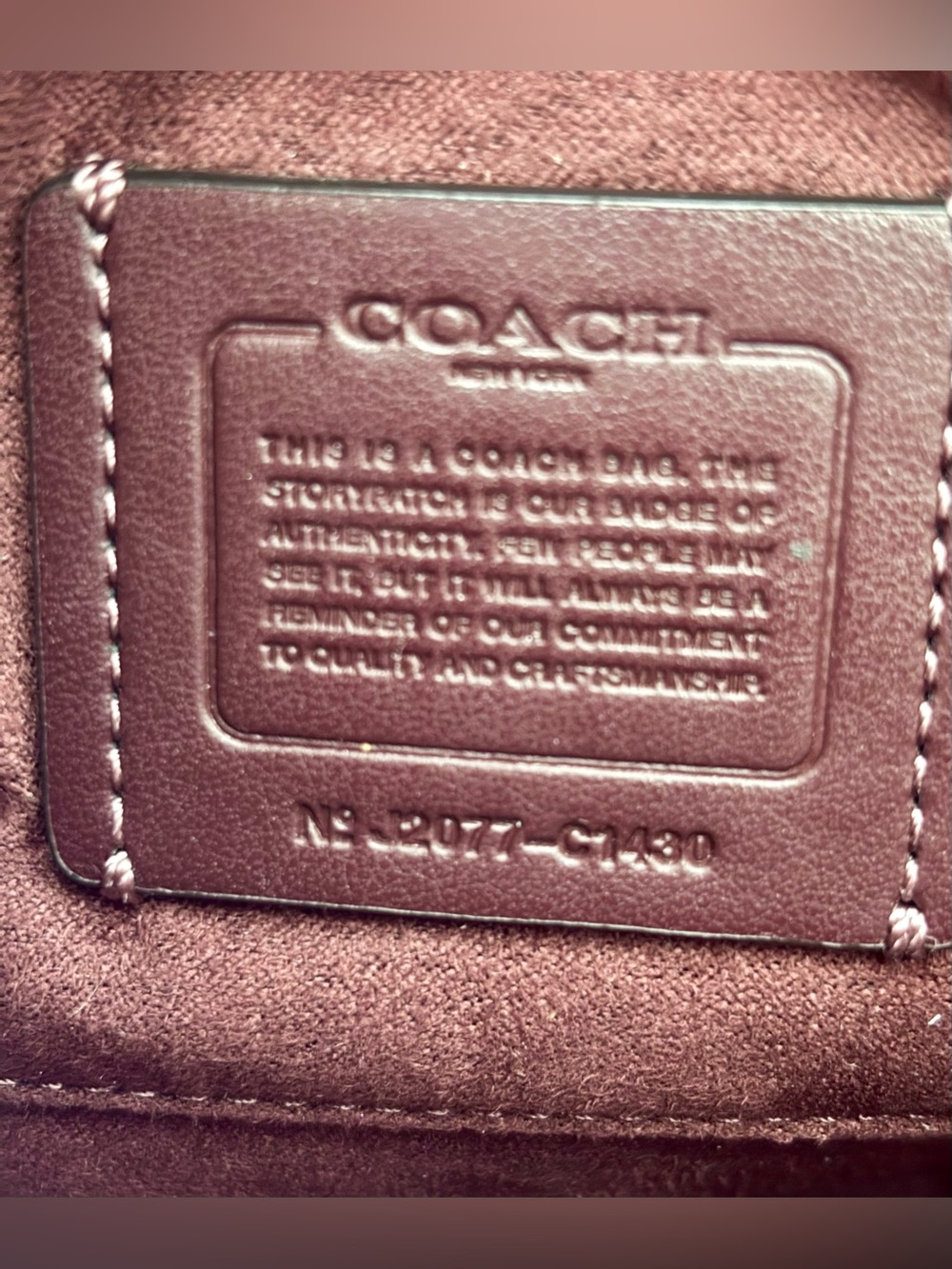 Coach Brown Signature Canvas and Red Leather Saddle Crossbody - Picture 6 of 9